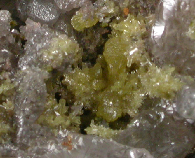 Mimetite on Cerussite from Tsumeb Mine, Otavi-Bergland District, Oshikoto, Namibia