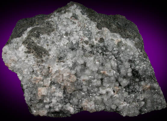 Analcime on Corundum from DiRubbo Emery Mine, near Colabaugh Lake, Cortlandt Manor, Westchester County, New York