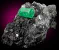 Beryl var. Emerald on Calcite from Coscuez Mine, Vasquez-Yacopi Mining District, Colombia