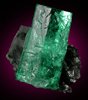 Beryl var. Emerald on Calcite from Coscuez Mine, Vasquez-Yacopi Mining District, Colombia