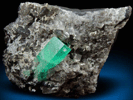 Beryl var. Emerald on Calcite from Coscuez Mine, Vasquez-Yacopi Mining District, Colombia