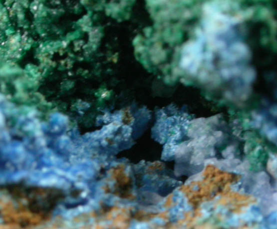 Cyanotrichite, Brochantite, Gypsum from Grandview Mine, Coconino County, Arizona