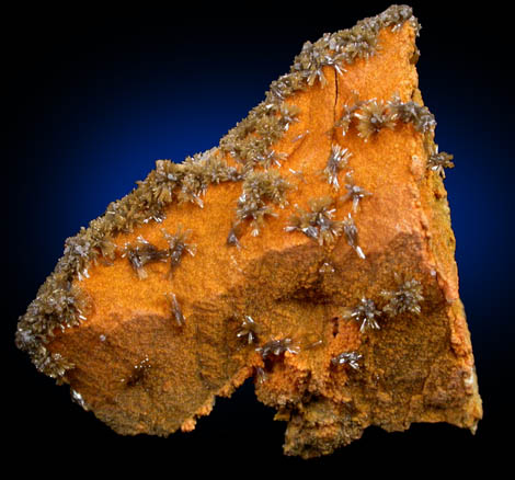 Vanadinite var. Endlichite on Descloizite from Chalk Mountain Mine, 510' Level, Churchill County, Nevada