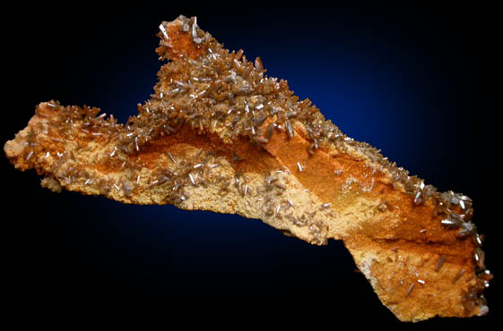 Vanadinite var. Endlichite on Descloizite from Chalk Mountain Mine, 510' Level, Churchill County, Nevada