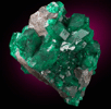 Dioptase on Calcite from Altyn-Tyube, 66 km east of Karagandy, Karaganda Oblast', Kazakhstan (Type Locality for Dioptase)