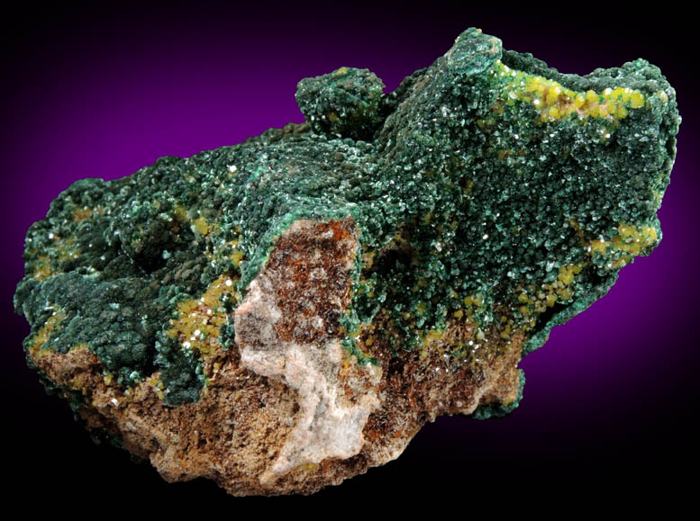 Pseudomalachite with Pyromorphite from Brown's Prospect, Rum Jungle, 61 km south of Darwin, Northern Territory, Australia