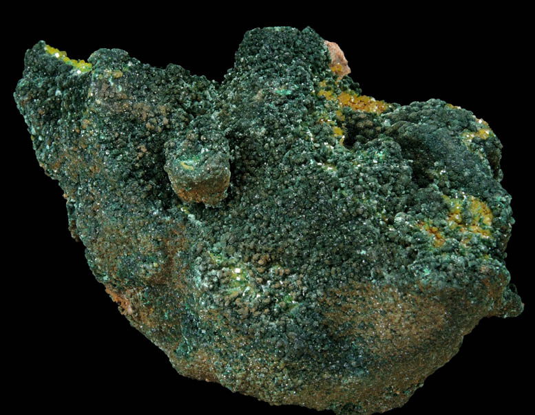 Pseudomalachite with Pyromorphite from Brown's Prospect, Rum Jungle, 61 km south of Darwin, Northern Territory, Australia