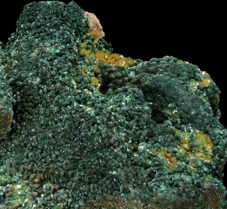 Pseudomalachite with Pyromorphite from Brown's Prospect, Rum Jungle, 61 km south of Darwin, Northern Territory, Australia