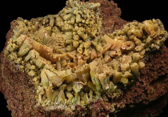 Pyromorphite from Sherman Mine, Burke, 74 km ESE of Coeur d'Alene, Shoshone County, Idaho