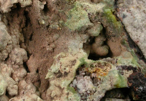 Galena with Pyromorphite and Cerussite from Glengonnar Mine, Mine Hill, Leadhills, South Lanarkshire, Scotland