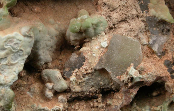 Galena with Pyromorphite and Cerussite from Glengonnar Mine, Mine Hill, Leadhills, South Lanarkshire, Scotland