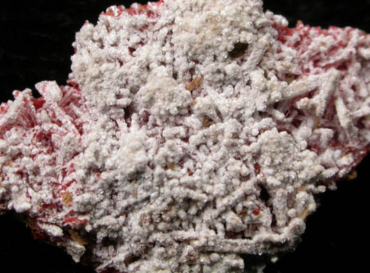 Dundasite over Crocoite from Adelaide Mine, Dundas, Tasmania, Australia (Type Locality for Dundasite)