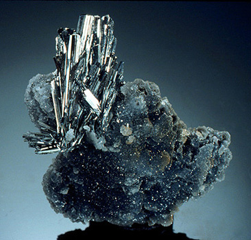 Stibnite from Kigizia, Kadamzhai, Russia