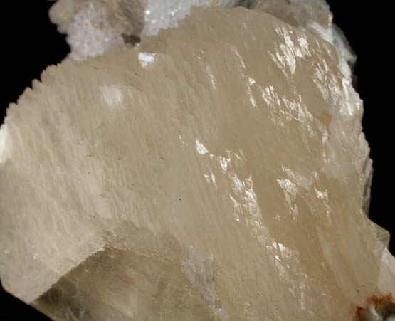 Calcite on Quartz from Mumbai (Bombay) District, Maharashtra, India