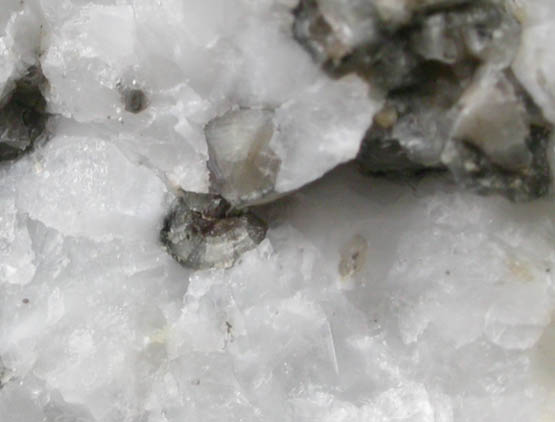 Periclase with Brucite alteration rims from Crestmore Quarry, 440 Level, 1620 North, Riverside County, California