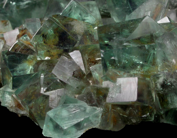 Fluorite (interpenetrant-twinned crystals) and Galena from Heights Mine, Westgate, Weardale District, County Durham, England