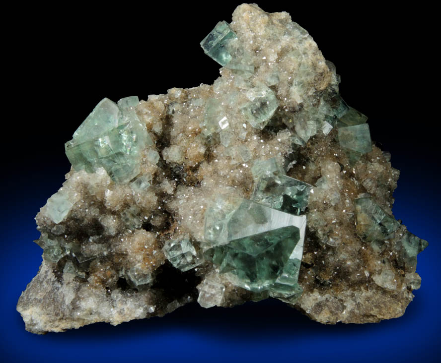 Fluorite (interpenetrant-twinned crystals) on Quartz from Heights Mine, Westgate, Weardale District, County Durham, England