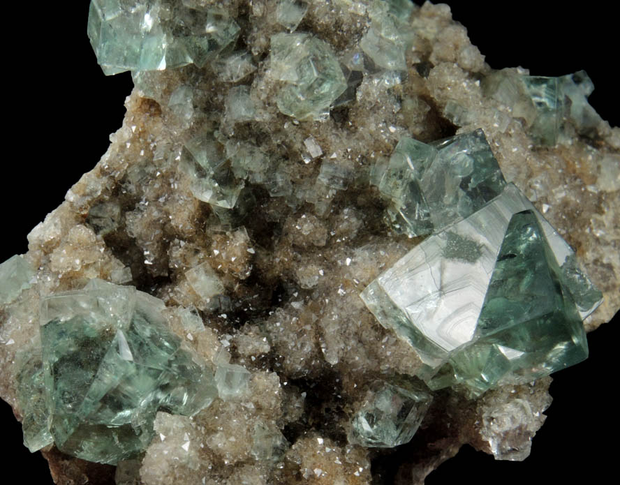 Fluorite (interpenetrant-twinned crystals) on Quartz from Heights Mine, Westgate, Weardale District, County Durham, England