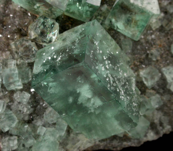 Fluorite (interpenetrant-twinned crystals) on Quartz from Heights Mine, Westgate, Weardale District, County Durham, England