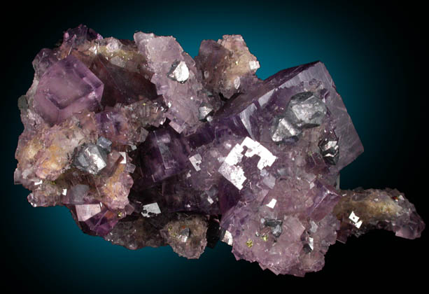 Fluorite with Galena from Blackdene Mine, Ireshopeburn, Weardale, County Durham, England