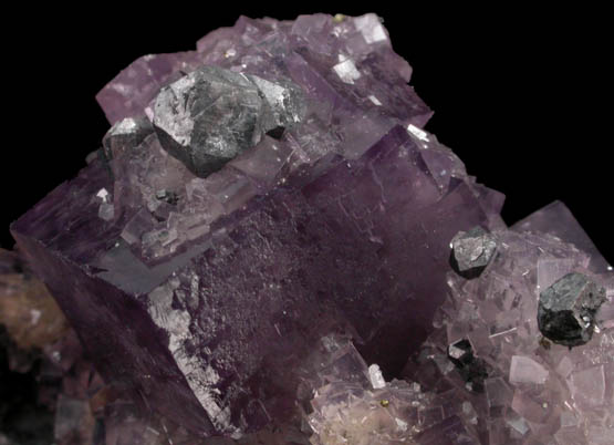 Fluorite with Galena from Blackdene Mine, Ireshopeburn, Weardale, County Durham, England