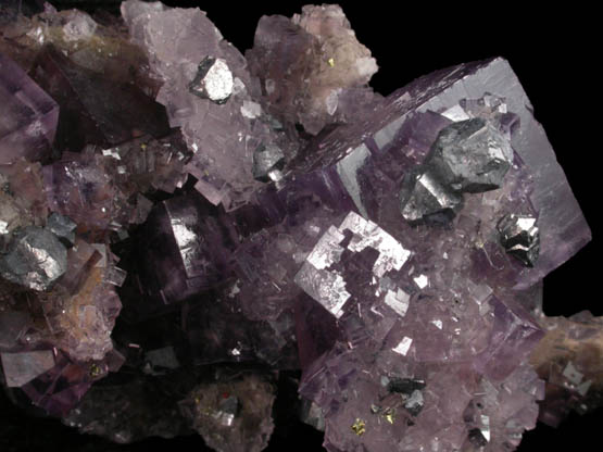 Fluorite with Galena from Blackdene Mine, Ireshopeburn, Weardale, County Durham, England