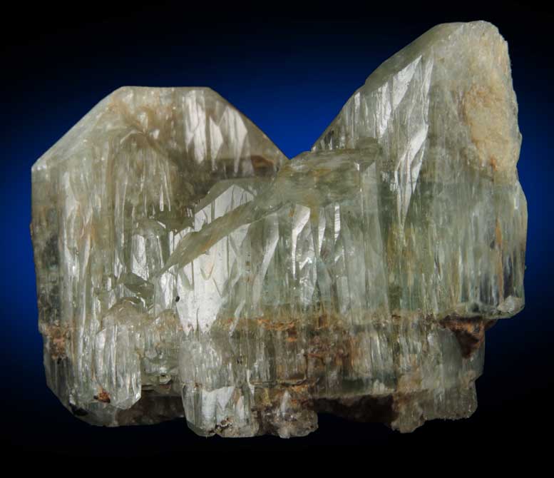 Topaz (unusual doubly-terminated parallel formation) from Klein Spitzkoppe, 56 km WNW of Usakos, Erongo region, Namibia