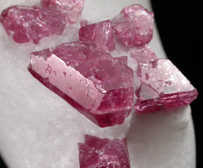 Spinel in Marble (Spinel-law Twins) from Sungate Mine, An Phu, Luc Yen, Yen Bai Province, Vietnam