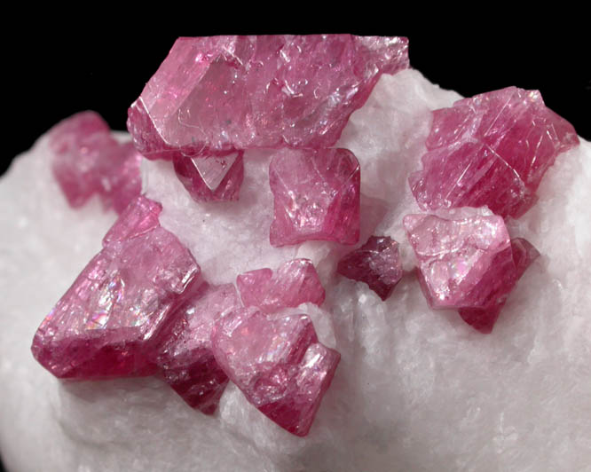 Spinel in Marble (Spinel-law Twins) from Sungate Mine, An Phu, Luc Yen, Yen Bai Province, Vietnam