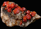 Mimetite var. Campylite on Quartz from Drygill Mine, Caldbeck Fells, Cumberland, England