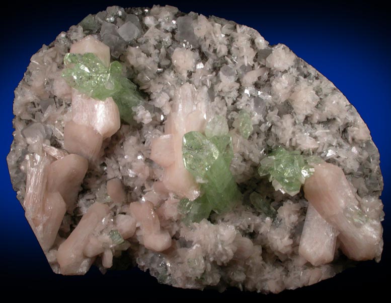 Apophyllite, Stilbite, Calcite from Mumbai (Bombay) District, Maharashtra, India