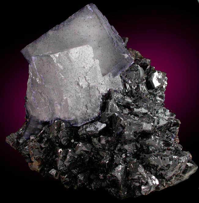 Fluorite on Sphalerite from Elmwood Mine, Carthage. Smith County, Tennessee