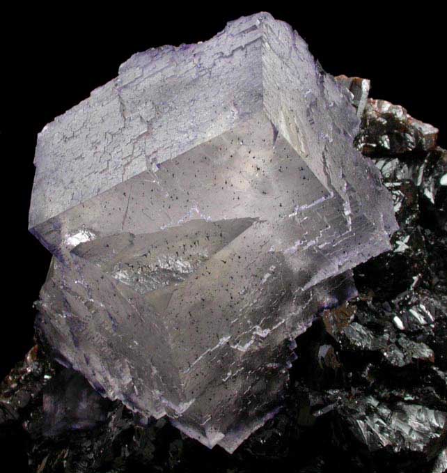 Fluorite on Sphalerite from Elmwood Mine, Carthage. Smith County, Tennessee