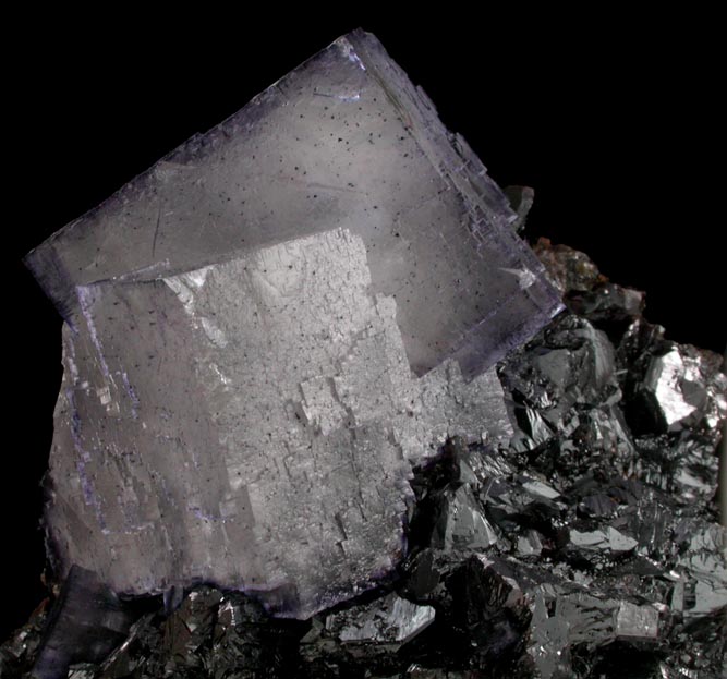Fluorite on Sphalerite from Elmwood Mine, Carthage. Smith County, Tennessee