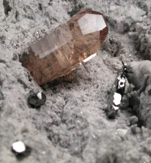 Topaz with Bixbyite and Hematite from Topaz Mountain, Thomas Range, Juab County, Utah