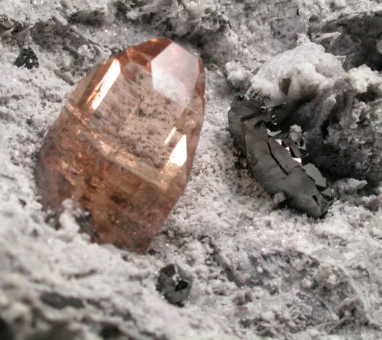 Topaz with Bixbyite and Hematite from Topaz Mountain, Thomas Range, Juab County, Utah