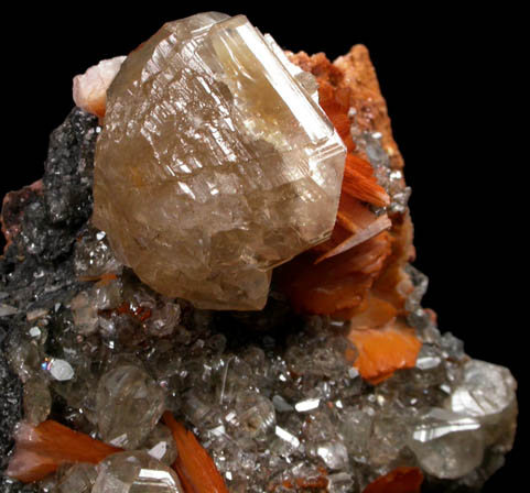 Cerussite with Barite from Mibladen, Haute Moulouya Basin, Zeida-Aouli-Mibladen belt, Midelt Province, Morocco