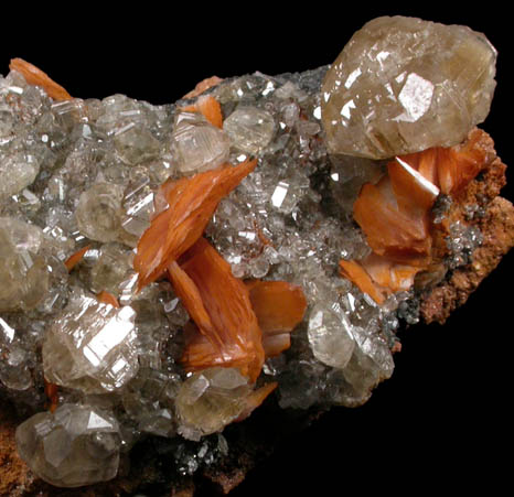 Cerussite with Barite from Mibladen, Haute Moulouya Basin, Zeida-Aouli-Mibladen belt, Midelt Province, Morocco