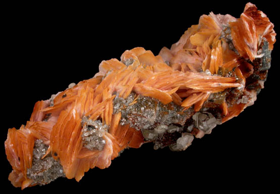 Barite with Cerussite from Mibladen, Haute Moulouya Basin, Zeida-Aouli-Mibladen belt, Midelt Province, Morocco