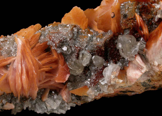 Barite with Cerussite from Mibladen, Haute Moulouya Basin, Zeida-Aouli-Mibladen belt, Midelt Province, Morocco