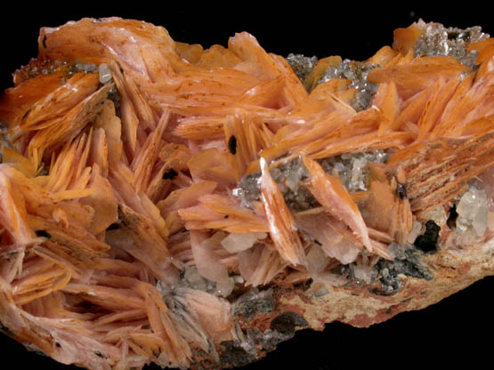 Barite with Cerussite from Mibladen, Haute Moulouya Basin, Zeida-Aouli-Mibladen belt, Midelt Province, Morocco