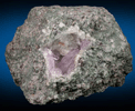 Quartz var. Amethyst on Calcite from Capurru Quarry, Osilo, Sassari Province, Sardinia, Italy