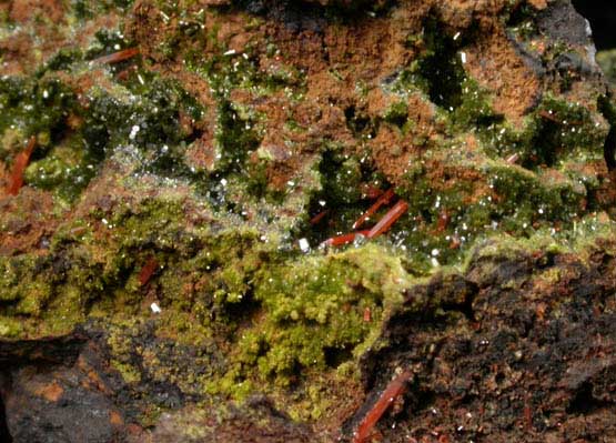 Crocoite and Pyromorphite from Platt Mine, Dundas, Tasmania, Australia