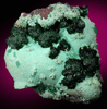 Malachite on Chrysocolla from Kolwezi Mining District, 240 km WNW of Lubumbashi, Katanga Copperbelt, Lualaba Province, Democratic Republic of the Congo