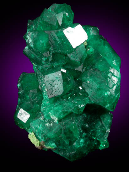 Dioptase with Duftite from Tsumeb Mine, Otavi-Bergland District, Oshikoto, Namibia (Type Locality for Duftite)