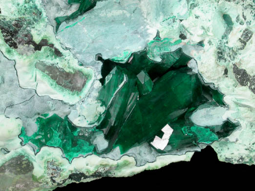 Dioptase and Plancheite from Omaue, Kaokoveld, Kunene Region, Namibia