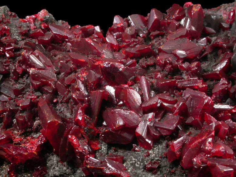 Realgar with Calcite from Getchell Mine, Humboldt County, Nevada