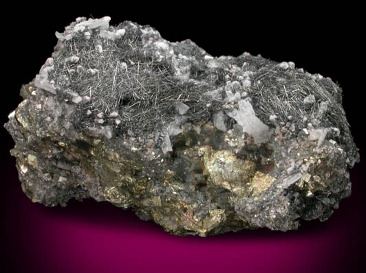 Boulangerite-Jamesonite on Arsenopyrite and Quartz from Mina Noche Buena, Zacatecas, Mexico