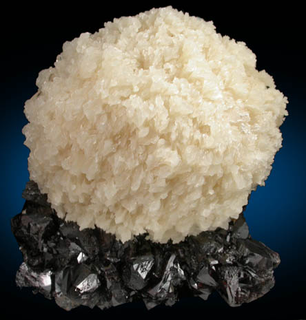 Barite on Sphalerite from Elmwood Mine, Carthage. Smith County, Tennessee