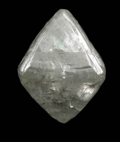 Diamond (2.28 carat pale greenish-gray octahedral crystal) from Northern Cape Province, South Africa